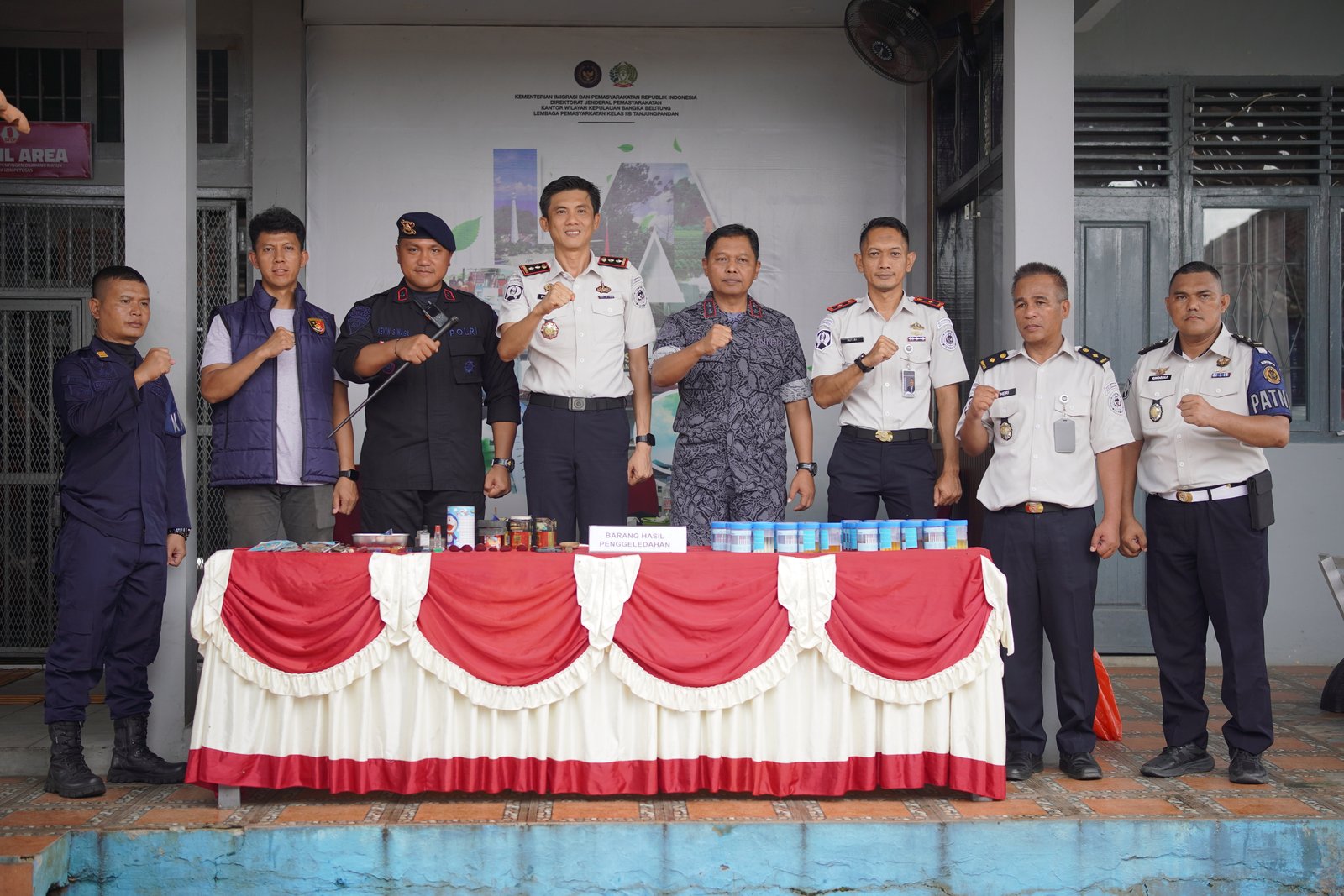 Ikrar Pemasyarakatan Bersih HALINAR dan Razia Gabungan Bersama APH, Lapas Tanjungpandan pertegas perangi Narkoba dan Penipuan